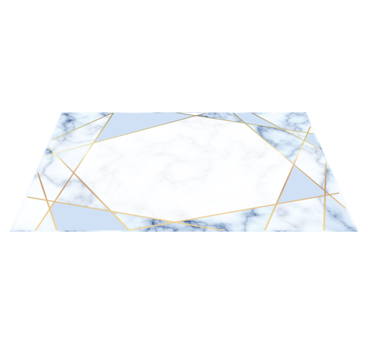 Marble Geometry marble vinyl rug - TenStickers