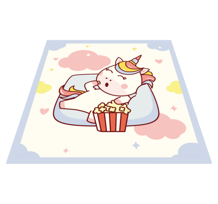 Unicorn Cinema Relaxation kids vinyl rug - TenStickers