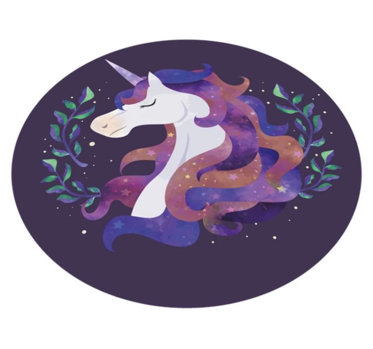 Mystical Unicorn vinyl rug - TenStickers
