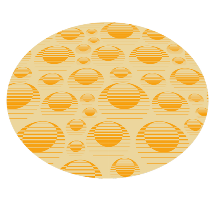 Circular Pattern dining room vinyl rug - TenStickers