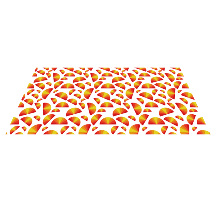 Circular Motif Array geometric vinyl rug - TenStickers