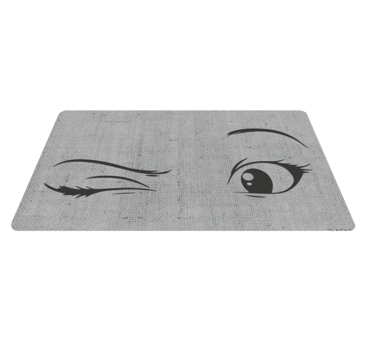 Artistic Eyeliner Sketch teenager vinyl rug - TenStickers