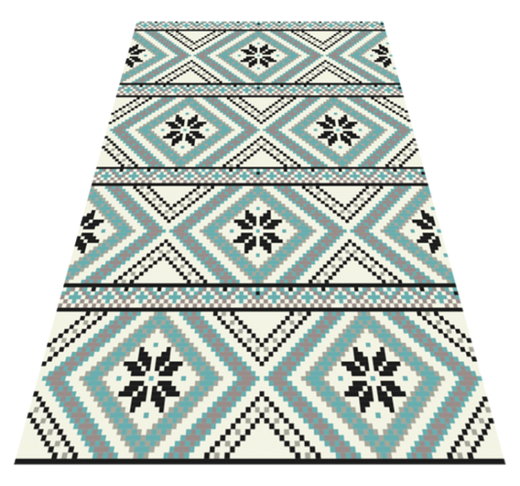 Scandinavian geometric figures  nordic vinyl rug - TenStickers