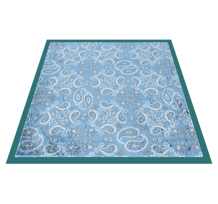 Paisley Tile Pattern tile vinyl rug - TenStickers
