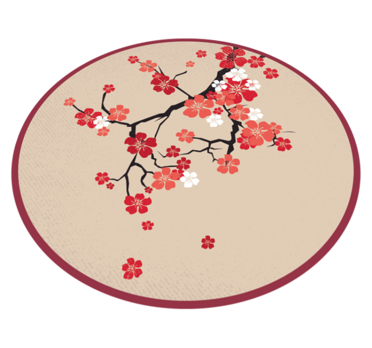 Blossoming Branches flower vinyl rug - TenStickers