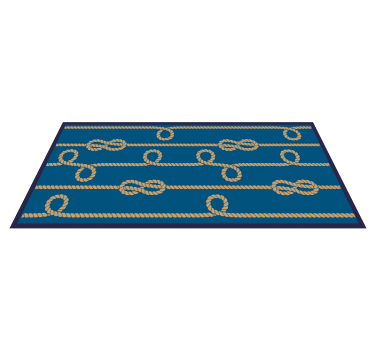 Nautical Knots Pattern textured vinyl rug - TenStickers