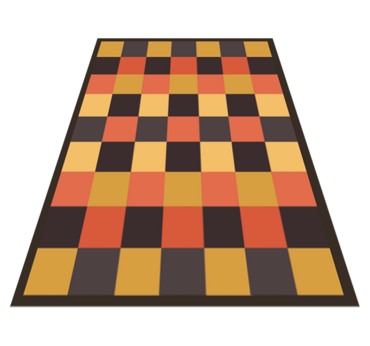 Multicolor square design modern rug - TenStickers