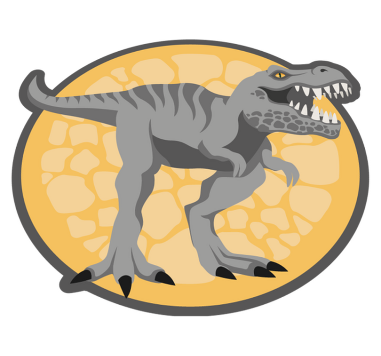 t-rex background handdrawn animal rug - TenStickers