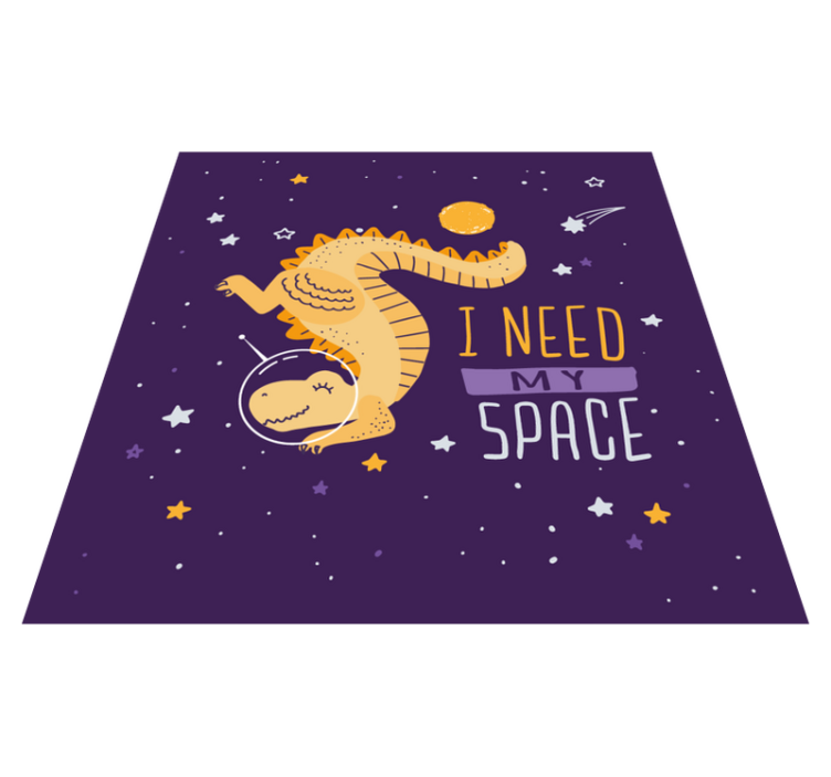 Space Dinosaur Illustration vinyl rug - TenStickers