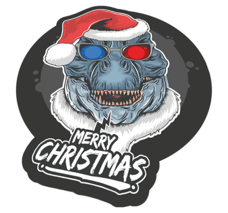 Christmas Dinosaur Vinyl rug - TenStickers