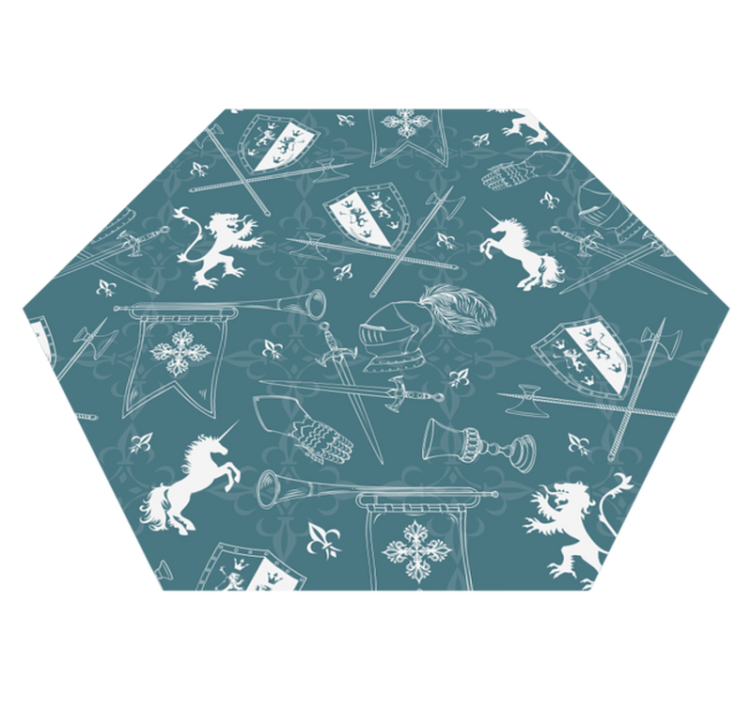 Medieval Chivalry gaming vinyl rug - TenStickers