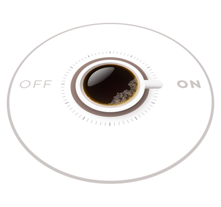 Caffeine Toggle custom vinyl rug - TenStickers