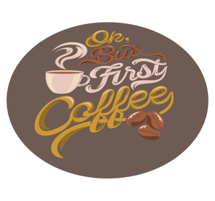 ok first coffee modern rug - TenStickers