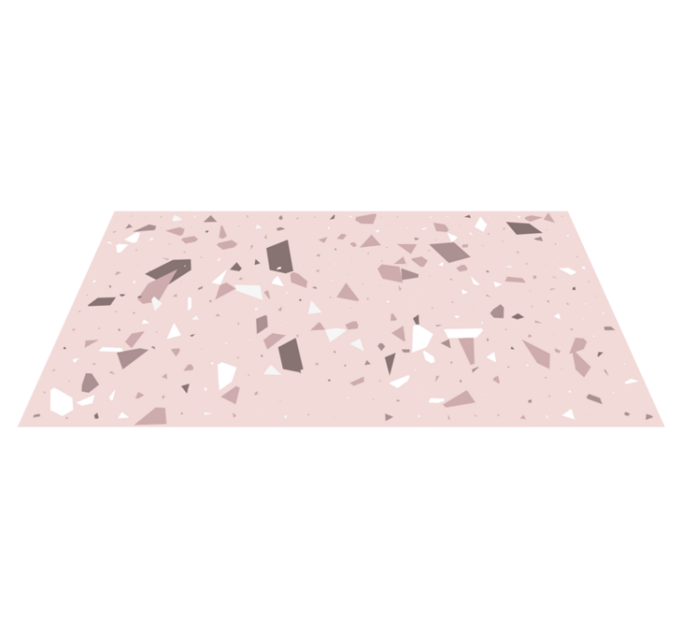 Geometric Terrazzo geometric vinyl rug - TenStickers
