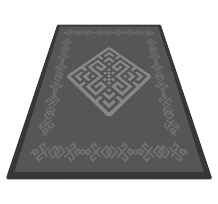 Gray rectangular ethnical ethnic rug - TenStickers