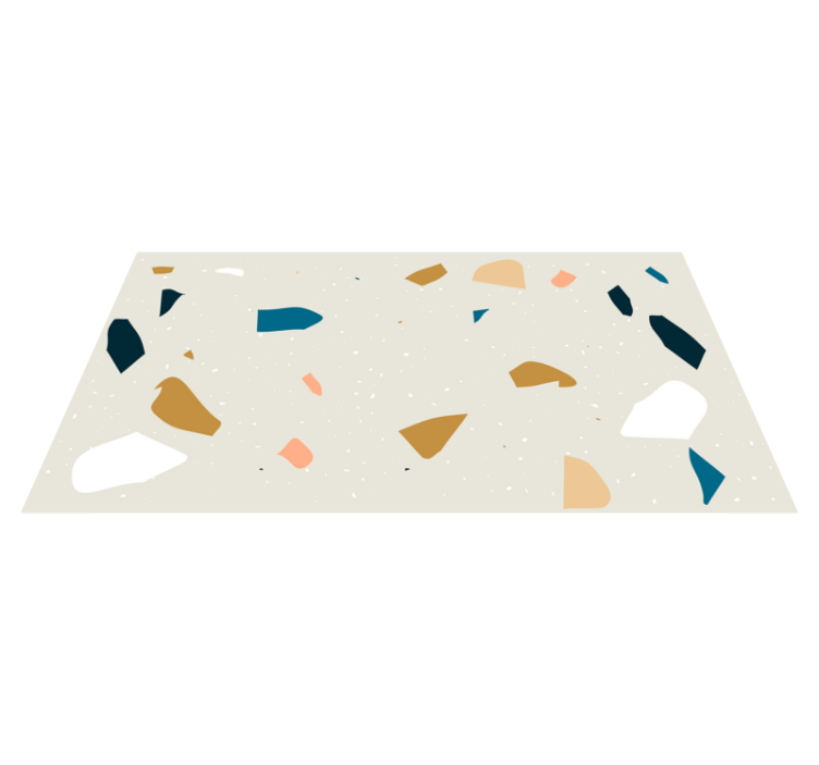 Terrazzo Splash geometric vinyl rug - TenStickers