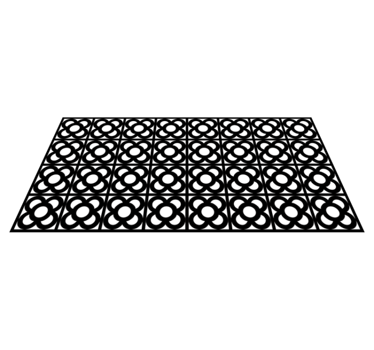 Circular Motifs geometric vinyl rug - TenStickers