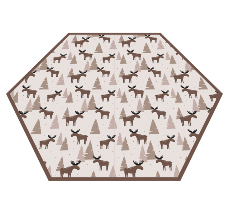 Moose Mountain Motif vinyl rug - TenStickers
