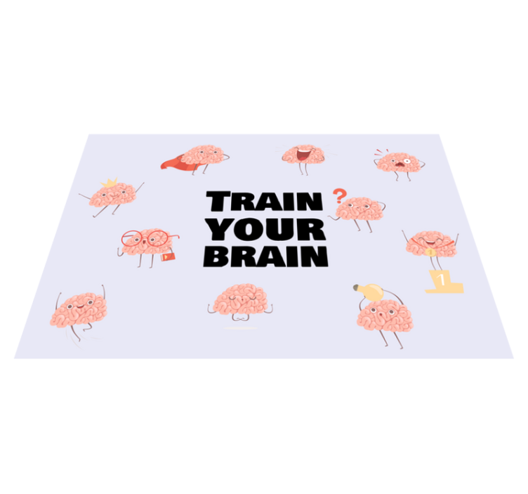 Train your brain custom rug - TenStickers