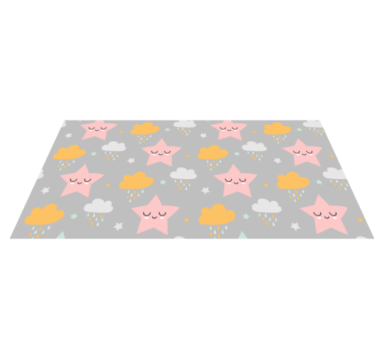 Dreamy Sky Pattern nursery vinyl rug - TenStickers