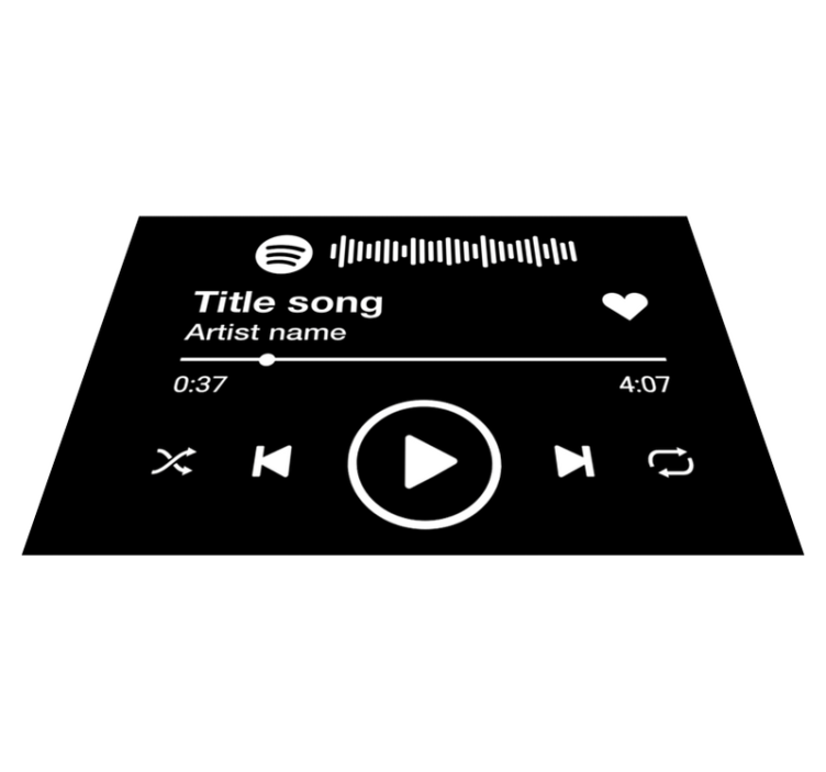 Spotify text personalised mat - TenStickers