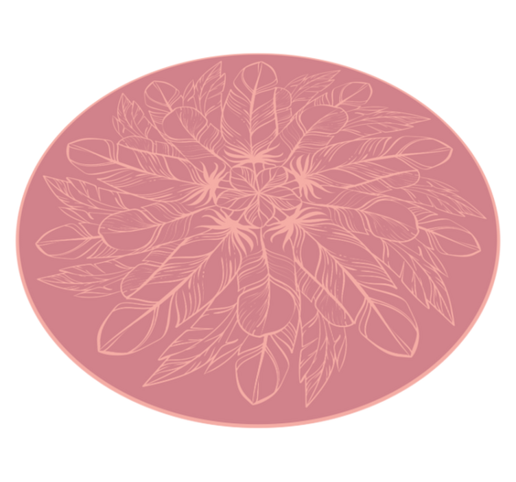 Botanical Symmetry flower vinyl rug - TenStickers