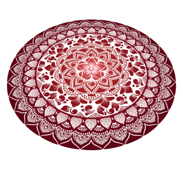 Intricate Mandala Emblem mandala vinyl rug - TenStickers