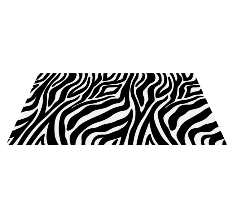 Zebra print animal print vinyl rug - TenStickers