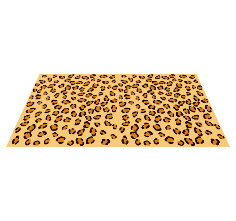 Leopard Spots animal print vinyl rug - TenStickers