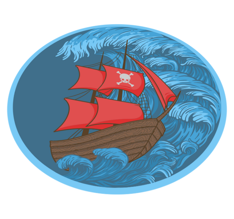 Pirate Playtime gaming vinyl rug - TenStickers