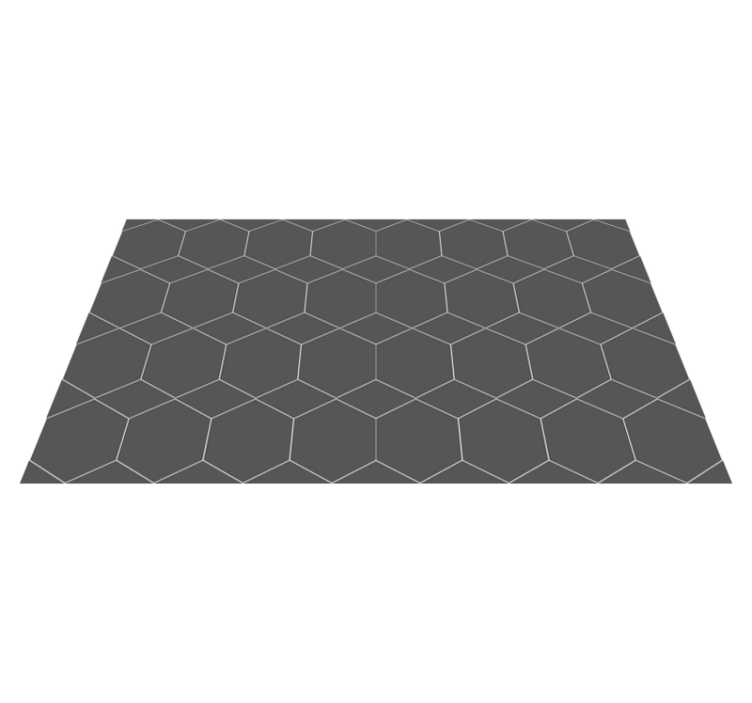 Hexagonal Tiles tile vinyl rug - TenStickers