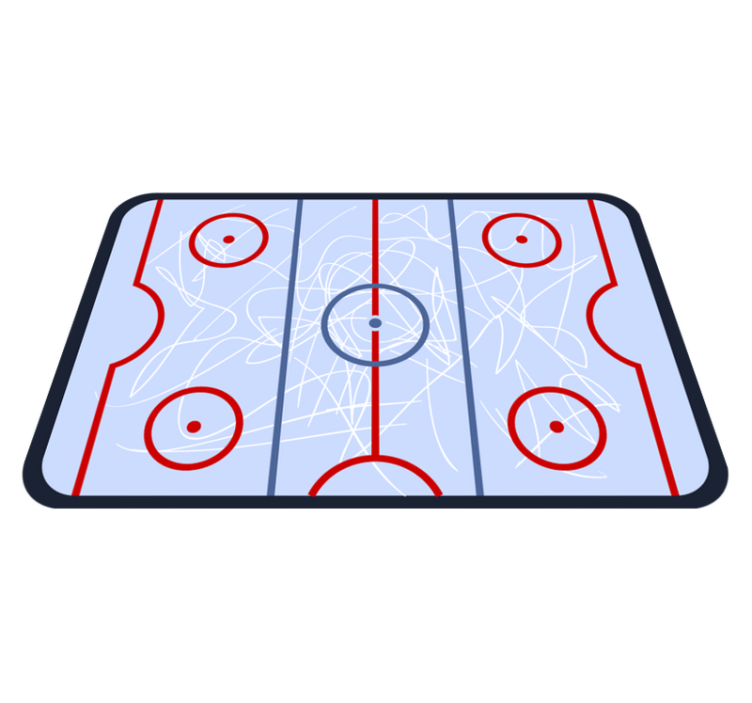 Hockey Playfield gaming vinyl rug - TenStickers