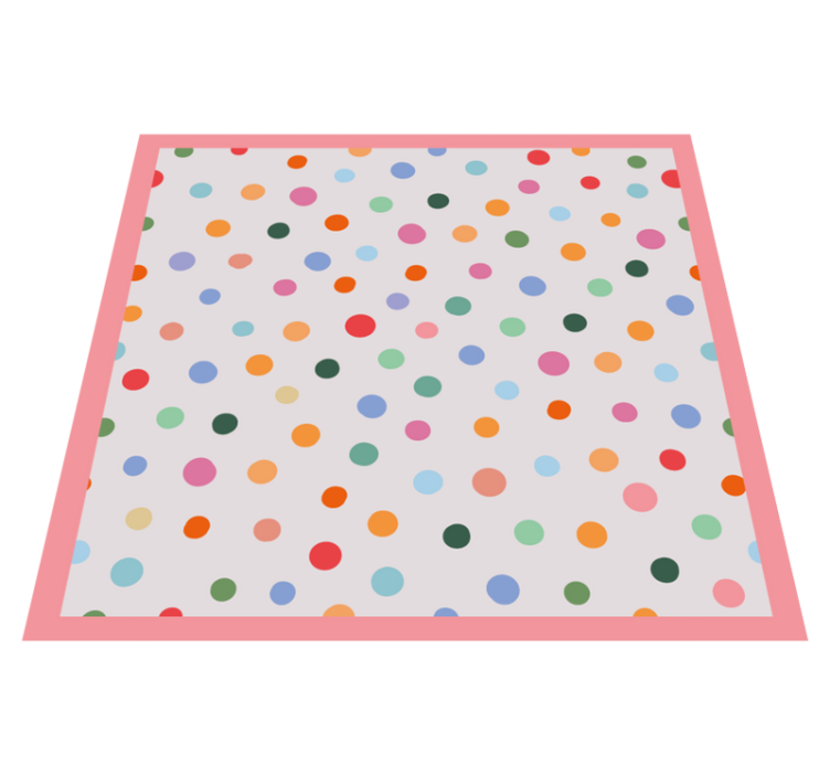 Multi colour grey polka dot geometric rugs - TenStickers