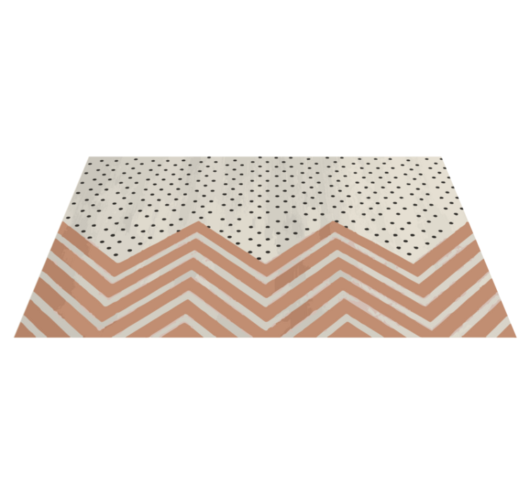 Zigzag dottet pattern geometric vinyl rug - TenStickers
