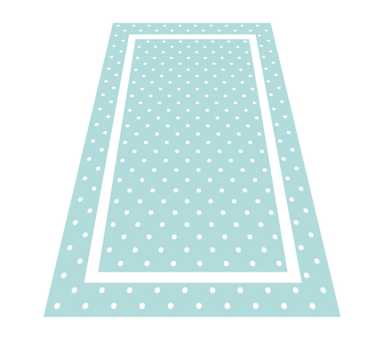 Polka Dot Simplicity bedroom vinyl rug - TenStickers