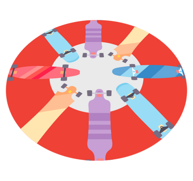 Circular Boardgame gaming vinyl rug - TenStickers