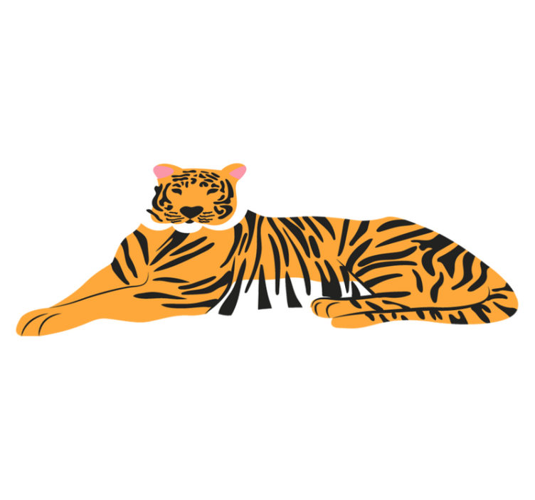 Tiger Artwork animal vinyl rug - TenStickers