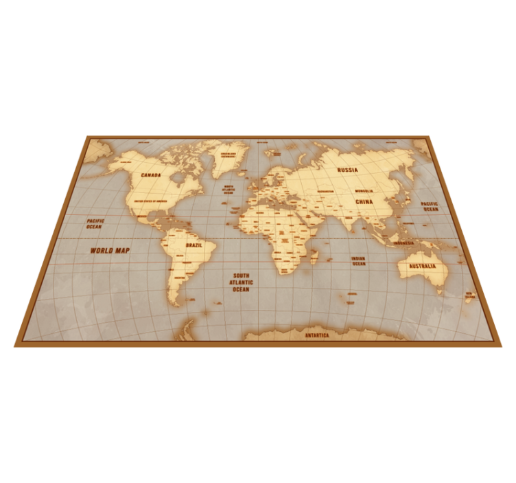 SCHOOL CARD - PLANISPHÈRE world map rug - TenStickers