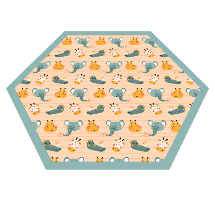 Safari Animal Patterns vinyl rug - TenStickers
