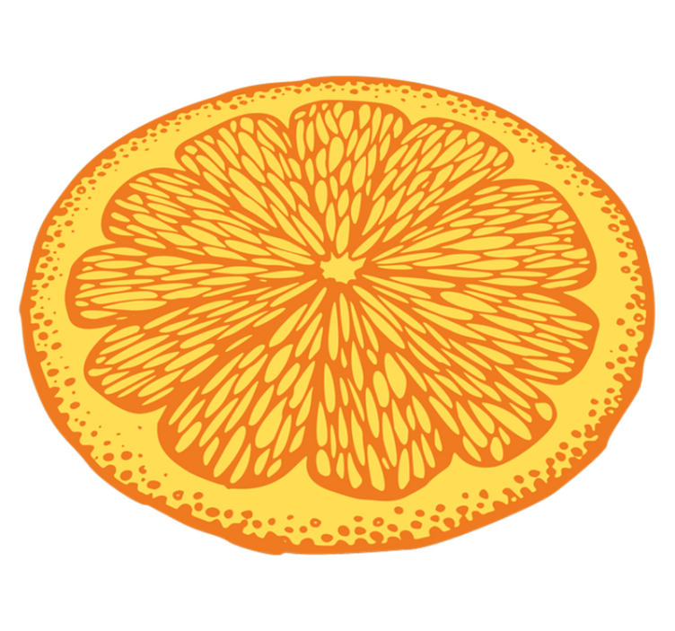 Orange citrus slice kitchen vinyl rug - TenStickers