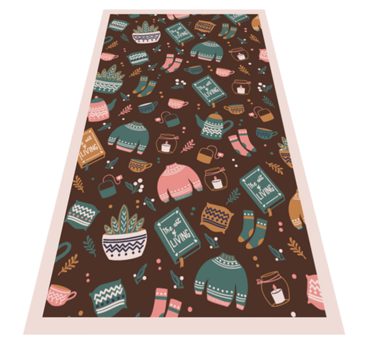 Cozy living essentials teenager vinyl rug - TenStickers