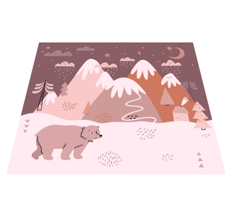 style animals for kids nordic vinyl rug - TenStickers