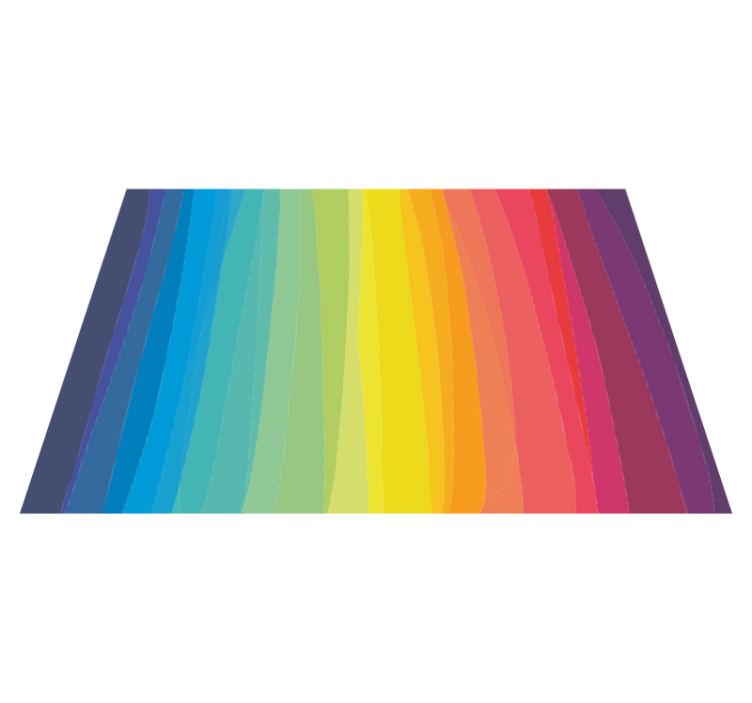 Vibrant Gradient Lines stripes vinyl rug - TenStickers