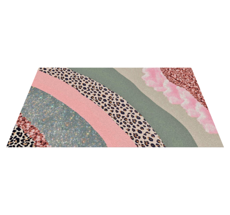 Layered colour waves bedroom vinyl rug - TenStickers