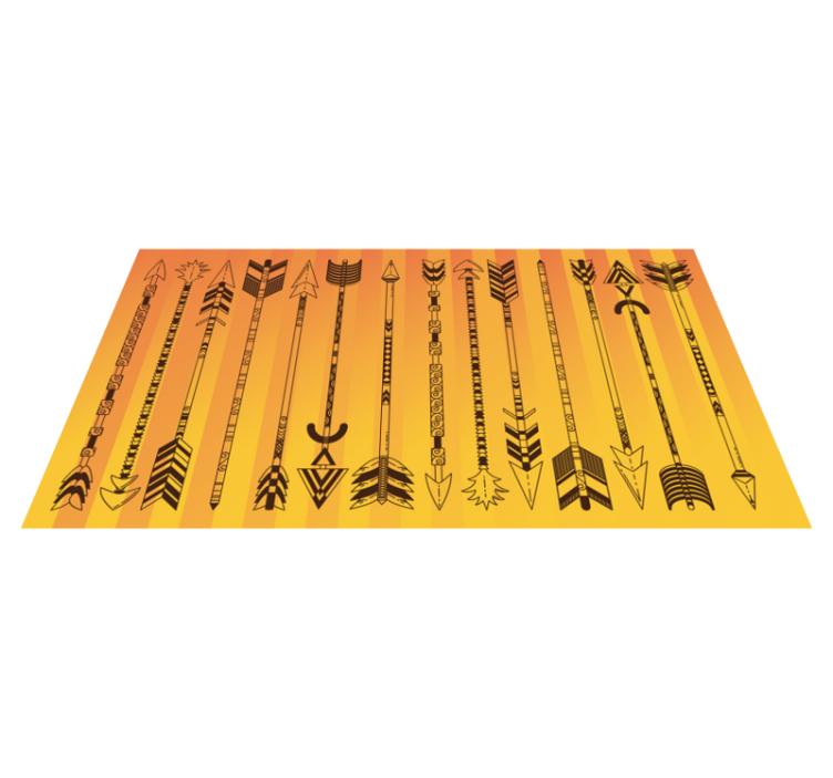 TRIBAL ARROW PATTERN ethnic vinyl rug - TenStickers
