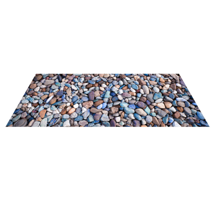 Colourful Pebbles kitchen vinyl rug - TenStickers