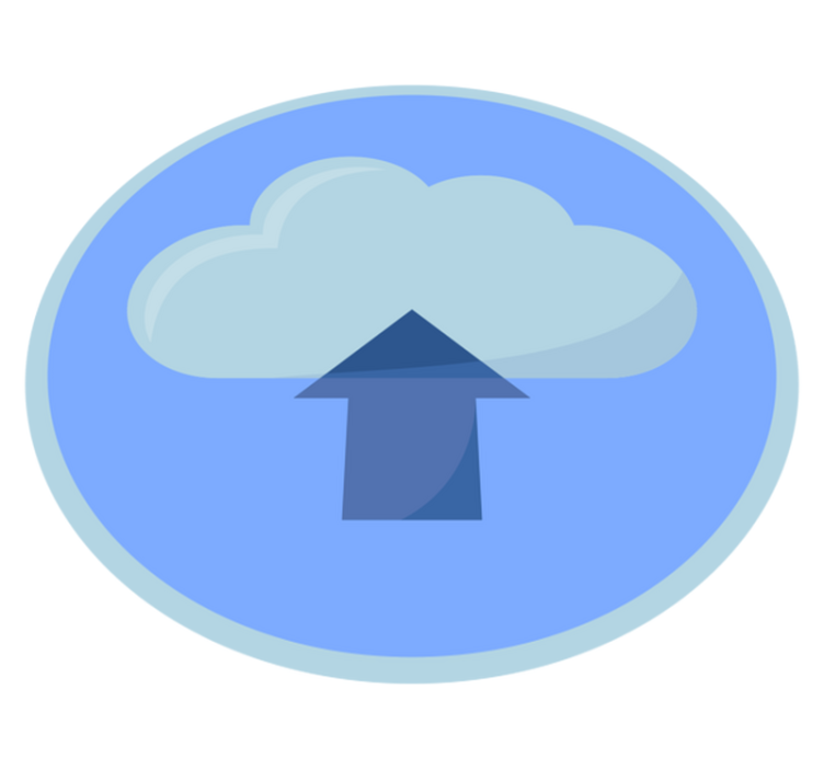 Loading upload cloud modern vinyl rug - TenStickers