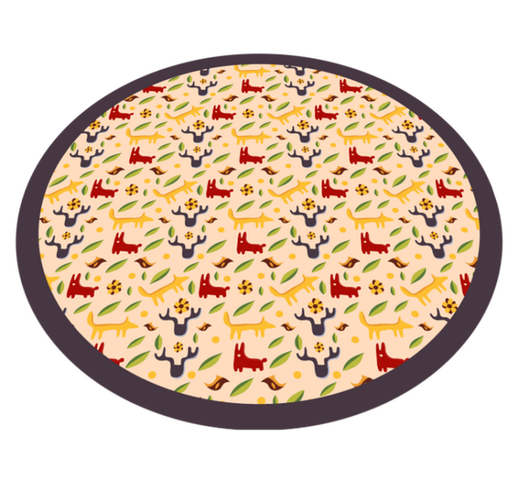 Colorful forest animals vinyl rug - TenStickers