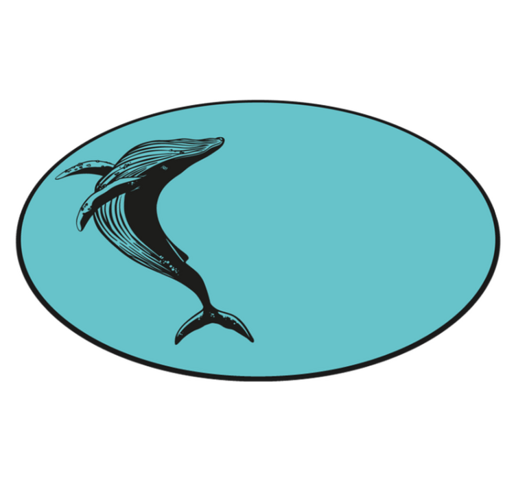 Majestic whale motif animal vinyl rug - TenStickers