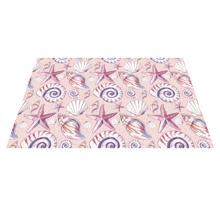 Shells and Celestials nature vinyl rug - TenStickers